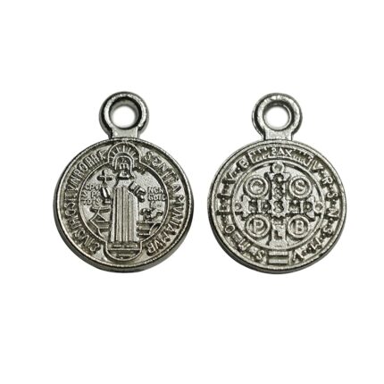 dije de metal figura medalla  San Benito