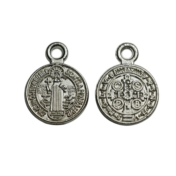 dije de metal figura medalla  San Benito