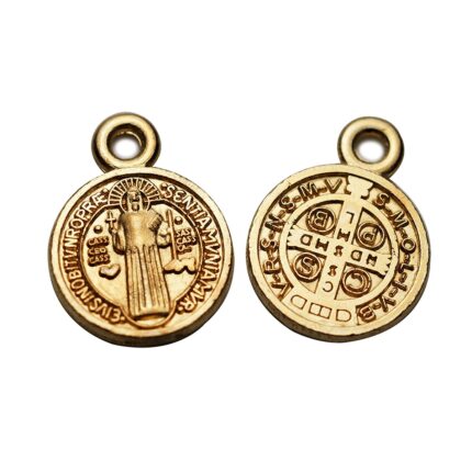 dije de metal figura medalla  San Benito