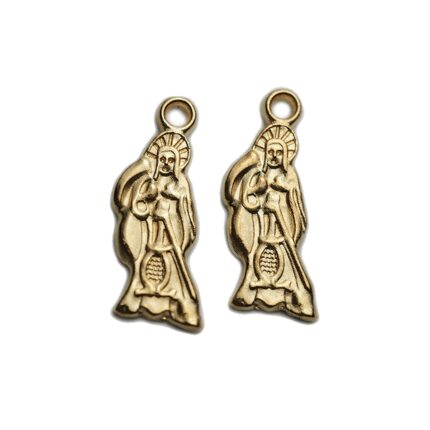 dije de metal figura santa muerte