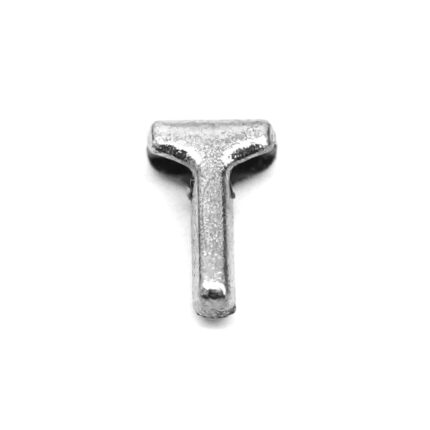 conector de metal para pulsera figura de "t"
