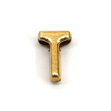 conector de metal para pulsera figura de "t"