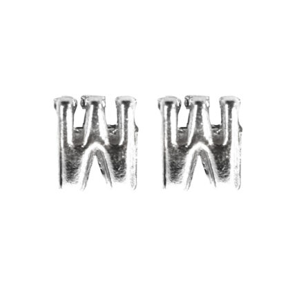conector de metal para pulsera figura de "w"