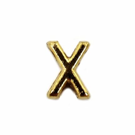 conector de metal para pulsera figura de "x"
