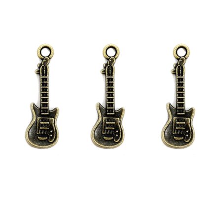 dije de metal figura de guitarra